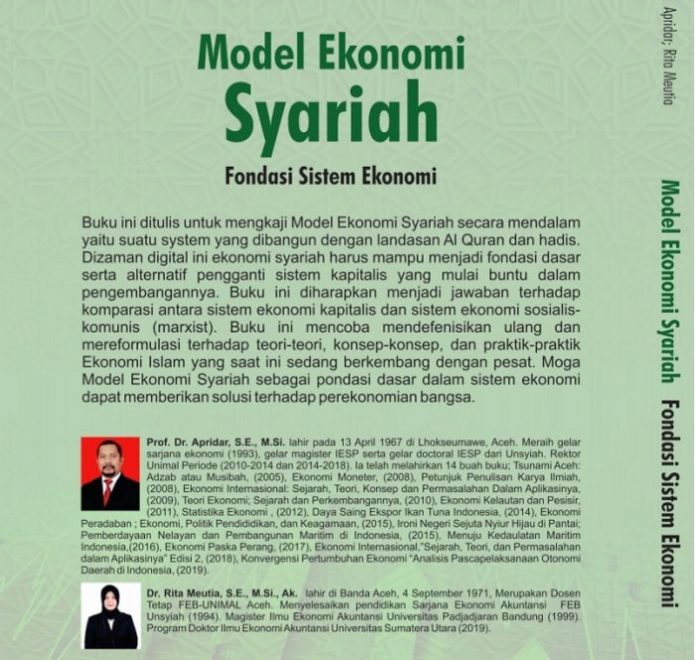 Prof Apridar Terbitkan Buku Ekonomi Syariah Fondasi Utama Sistem Ekonomi