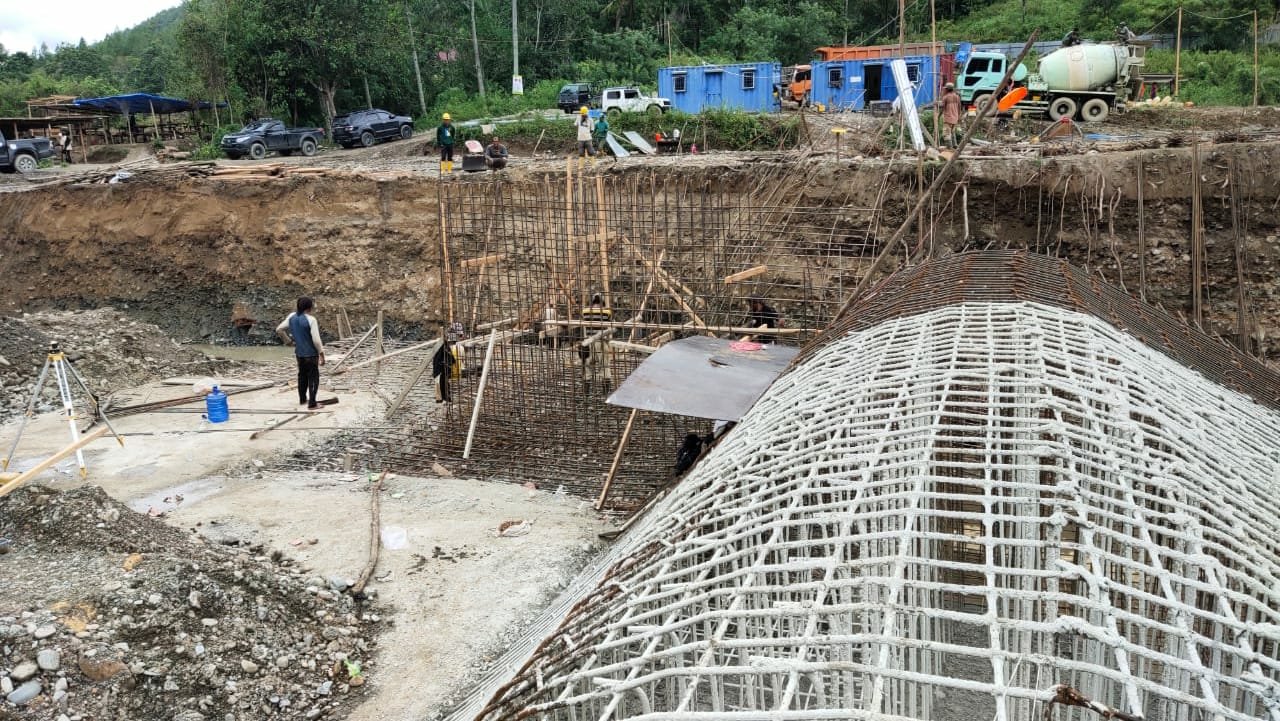 Bendungan Tungel proses pekerjaan