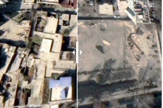 masjid-uighur-dibulldozer-china---juxtapose via RFA