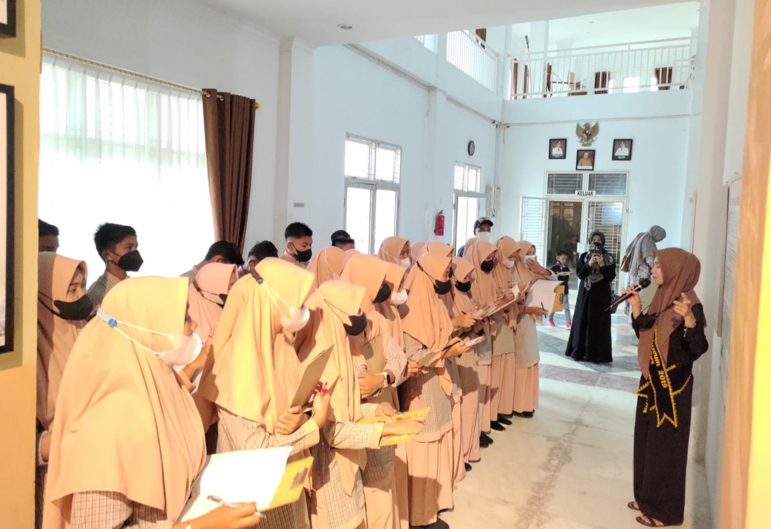 Rombongan MTsN 1 Aceh Timur Belajar Bersama Museum Islam Samudra Pasai