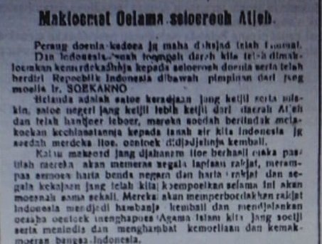 Maklumat Ulama Aceh