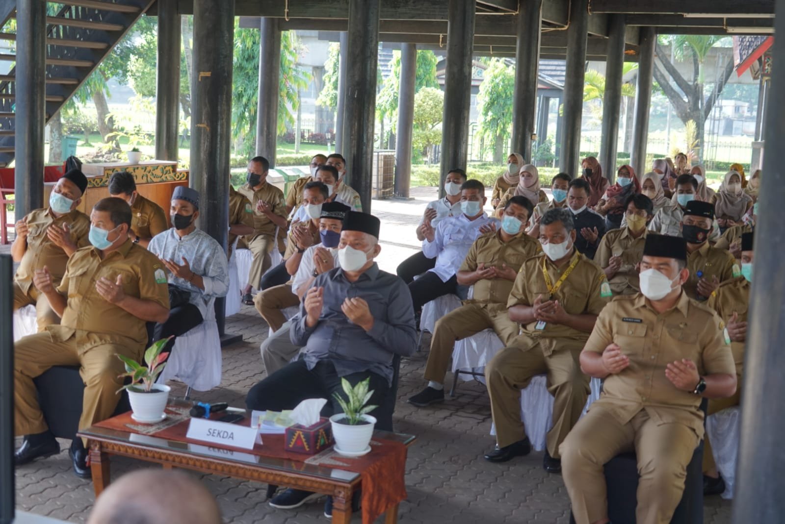 Sekda doa bersama di Anjungan Aceh