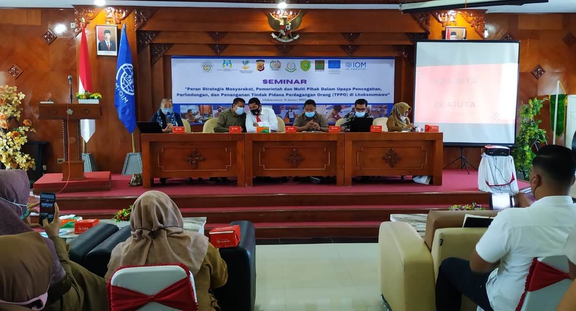 IOM Pemko Lhokseumawe seminar TPPO