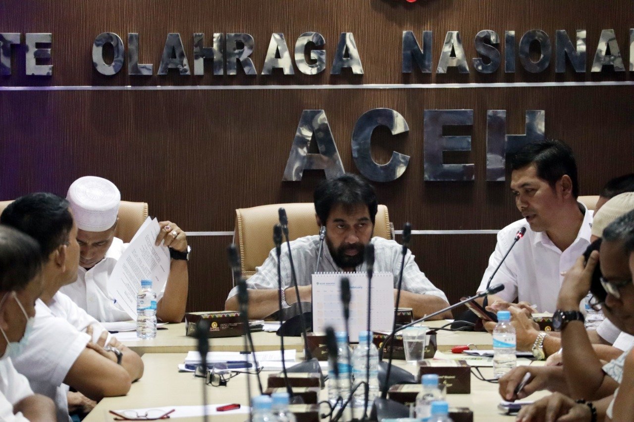 Mualem rapat KONI Aceh