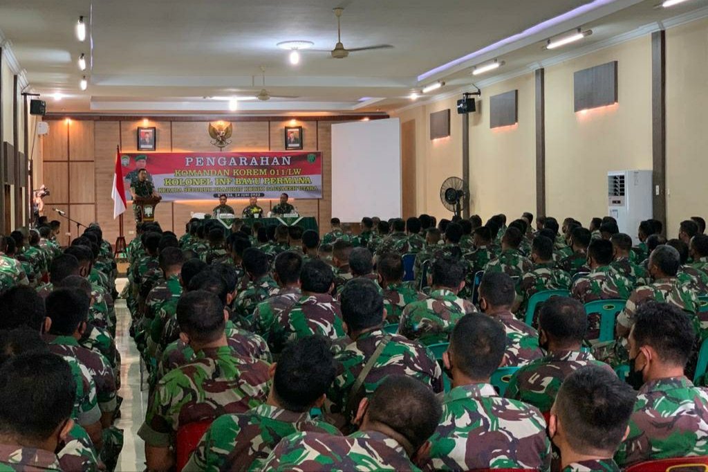 Danrem LW Bayu di Kodim Aceh Utara