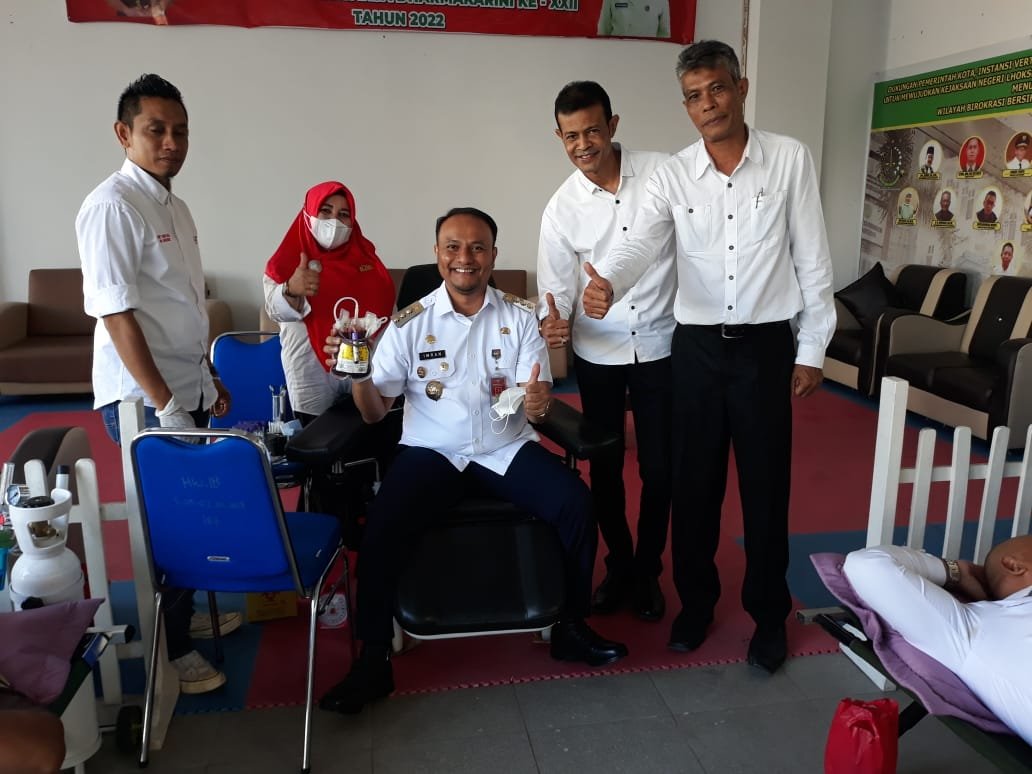 Pj Wali kota Imran donor darah