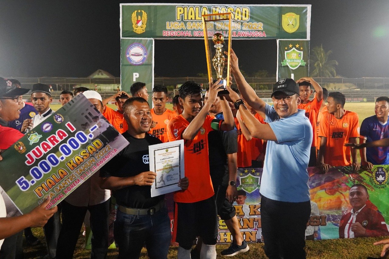 Al-Azhar FC Aceh Utara Juara Liga Santri, Ini Kata Danrem Lilawangsa