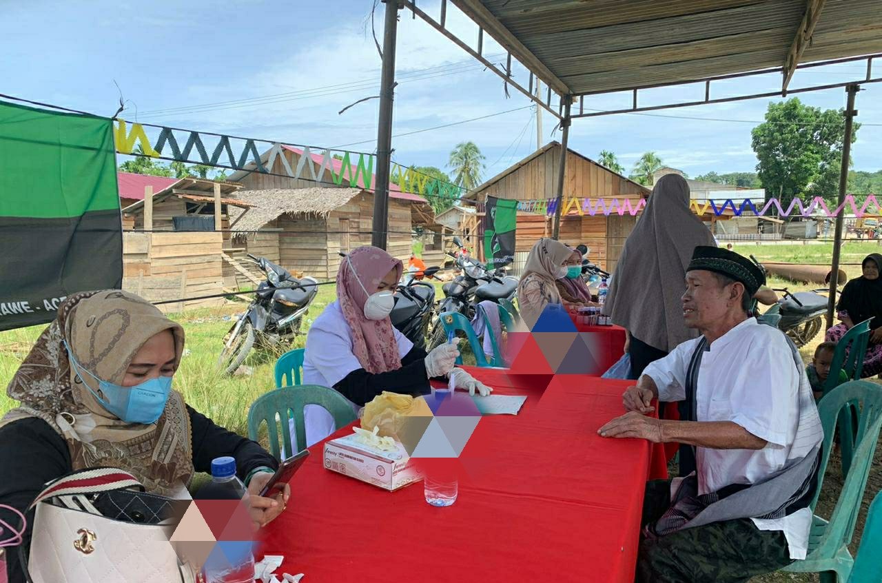 HMI dan Dinkes Buka Pelayanan Kesehatan Gratis di Pedalaman Aceh Utara