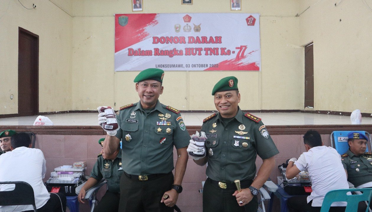 Korem LW donor darah HUT TNI