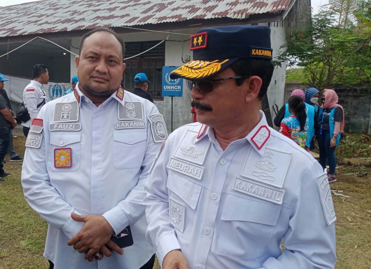 Kakanwil Kemenkumham Aceh Kunjungi Pengungsi Rohingya di Bekas Kantor Imigrasi Lhokseumawe