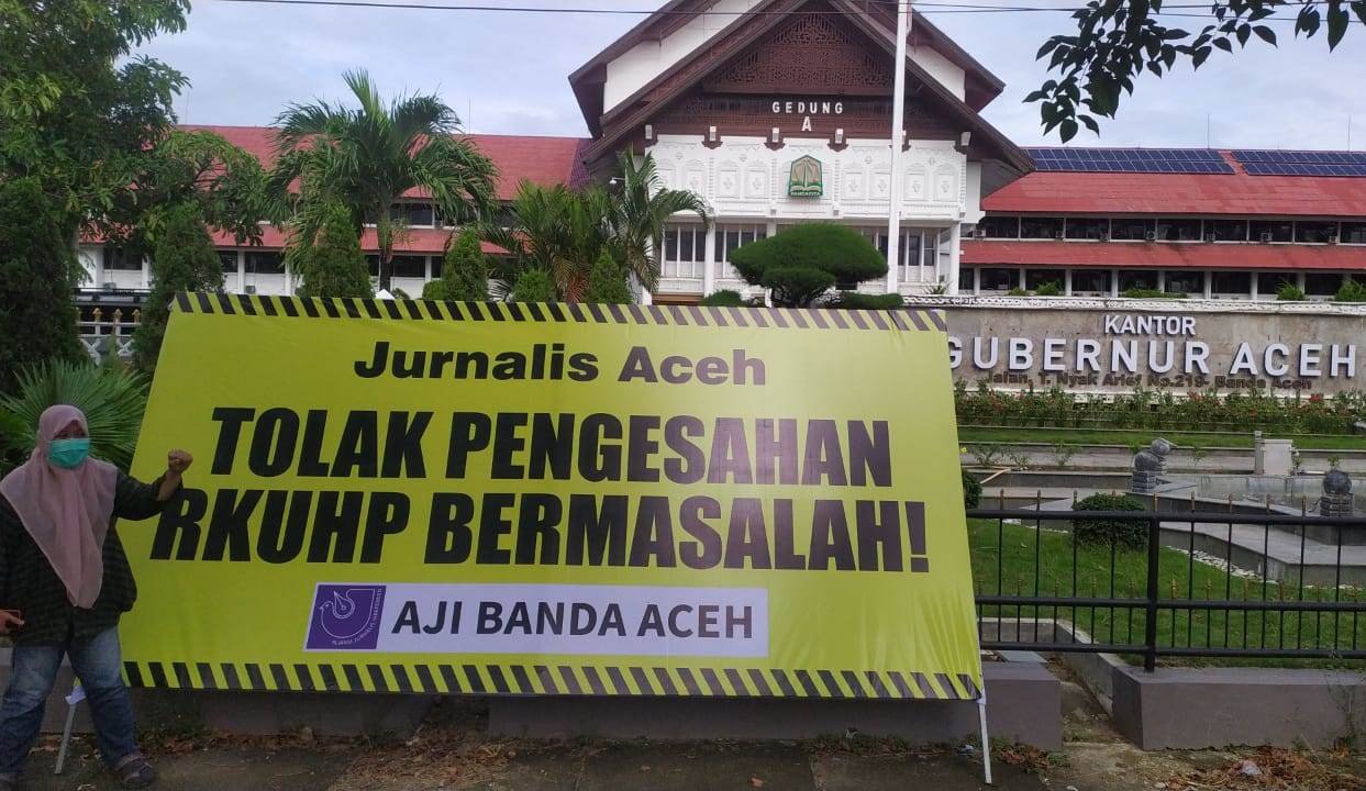 AJI Banda Aceh tolak RKUHP di Kantor Gubernur