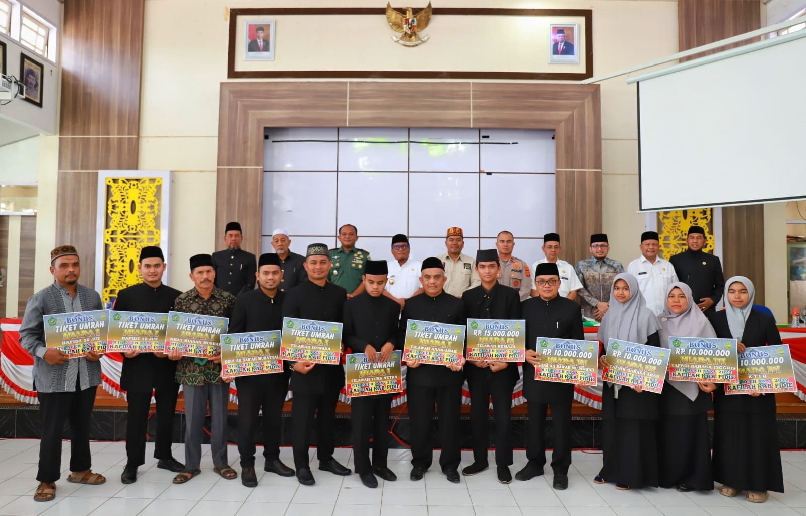 Para juara MTQ Aceh dari Pidie