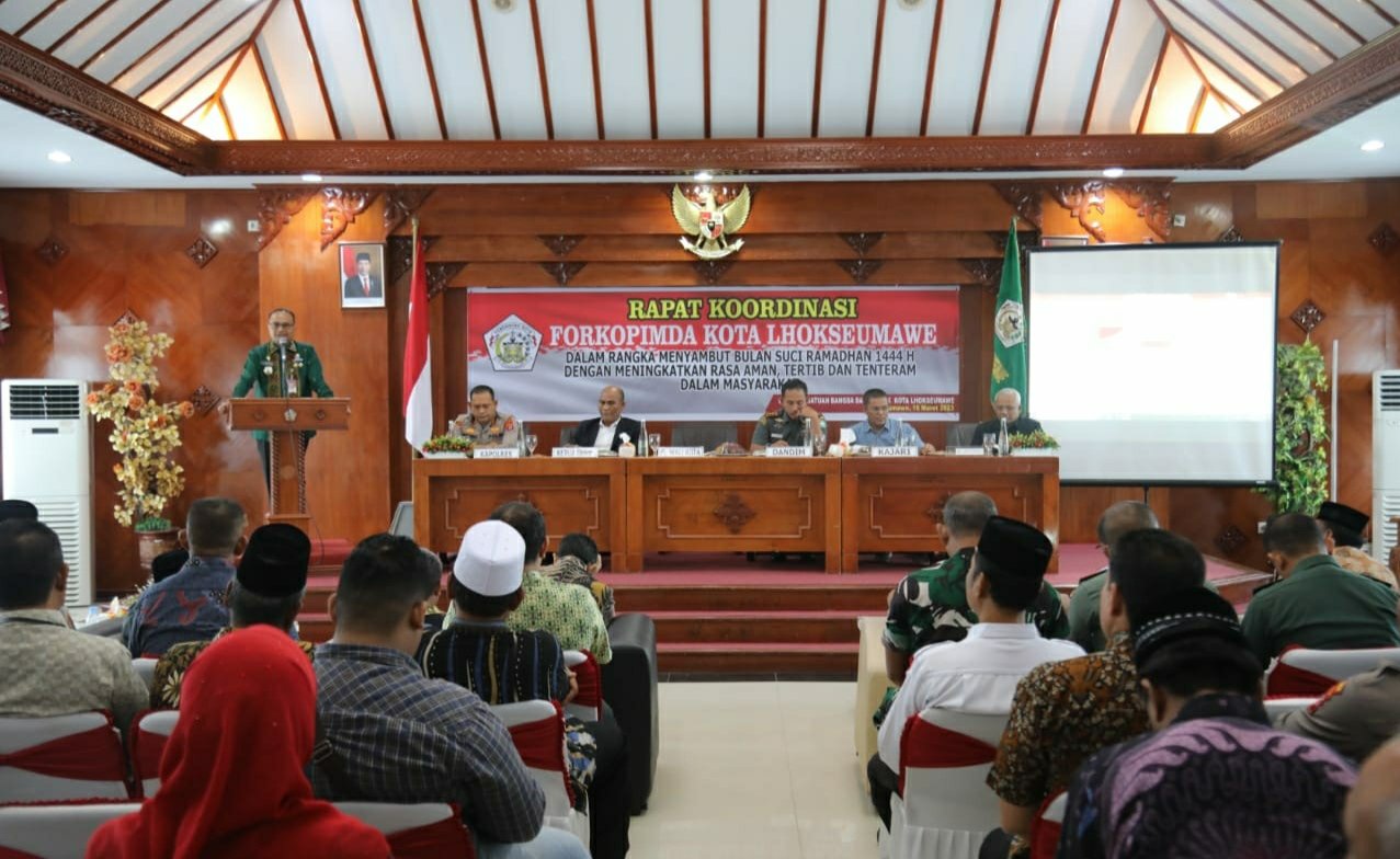 Pemko dan Forkopimda Lhokseumawe Rapat Koordinasi Sambut Ramadan