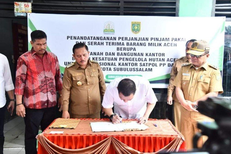 Kantor KPH Aceh Pinjam Pakai untuk Satpol PP, Pemko Subulussalam Apresiasi Pemerintah Aceh