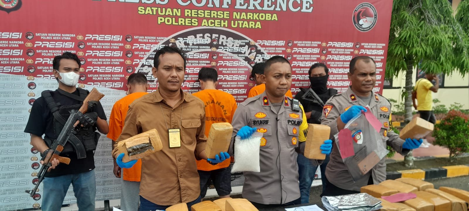 Polres Acut kasus ganja 42 bal