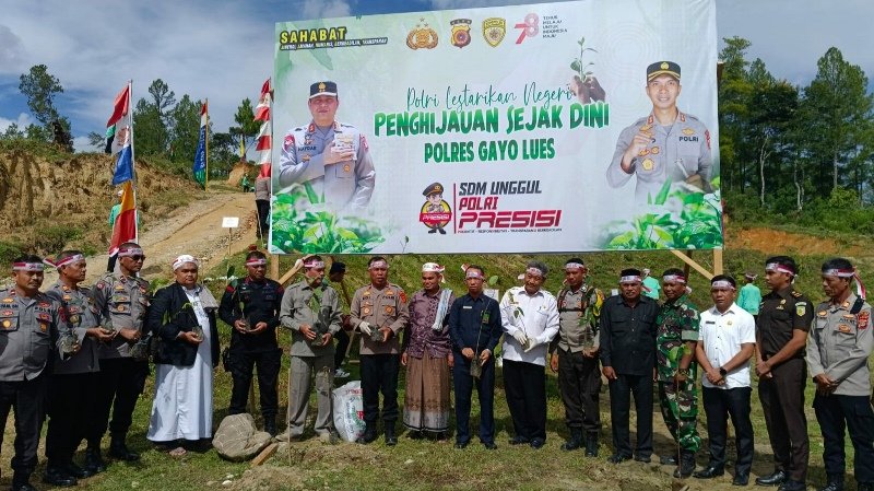 Polres Gayo Lues tanam pohon