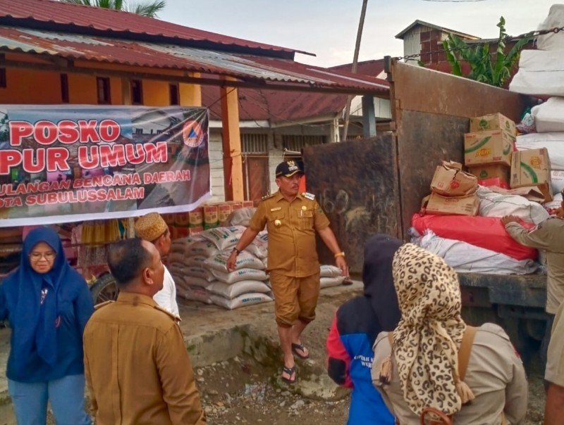 Pemko Subulussalam Salurkan Bantuan Masa Panik kepada Korban Banjir di Rundeng