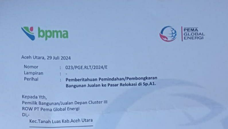 PT PGE Minta Pedagang Depan Cluster III Pindah Lapak Jualan, Ini Alasannya