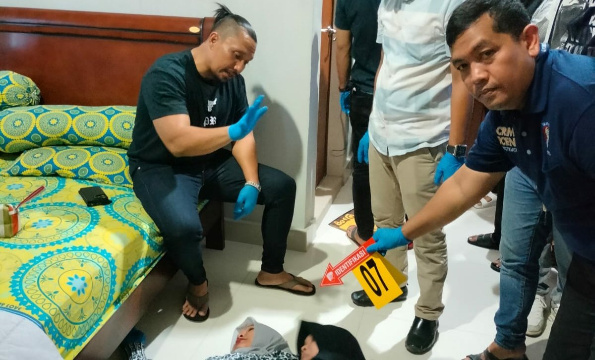 Pra rekon kasus pembunuhan istri dokter Sukardi