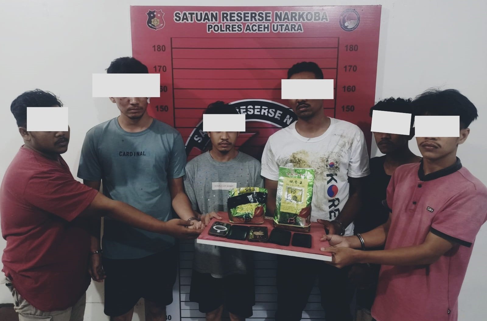 Enam pemuda tersangka sabu diamankan Polres Aceh Utara