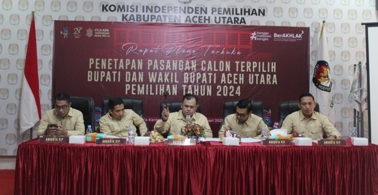 KIP Aceh Utara Tetapkan Ayahwa-Panyang Bupati dan Wakil Bupati Terpilih