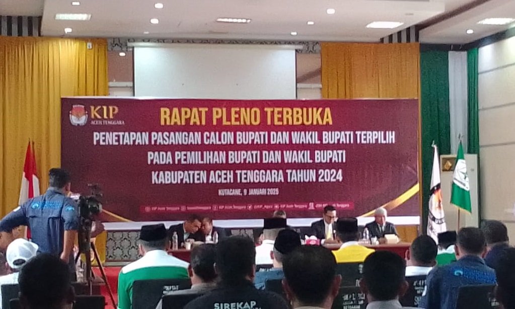 KIP Aceh Tenggara Tetapkan Salim Fakhri-Heri Al Hilal Sebagai Bupati-Wabup Terpilih