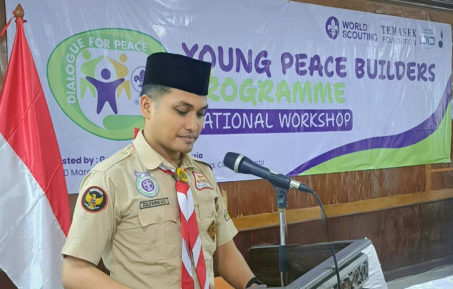 Zulfahmi MD dan Rafika Rahma, Delegasi Pramuka Aceh pada ‘Dialogue for Peace’ di Cibubur