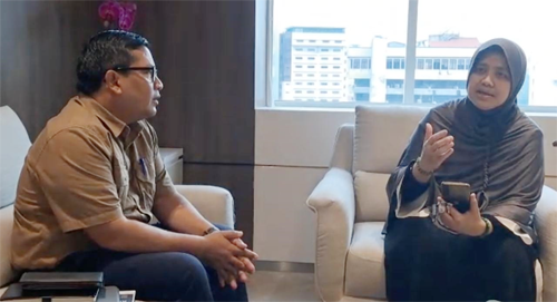 Kepala BPKS Sabang Iskandar Zulkarnaen dan Direktur Jenderal Penataan Ruang Laut KKP Kartika Listriana