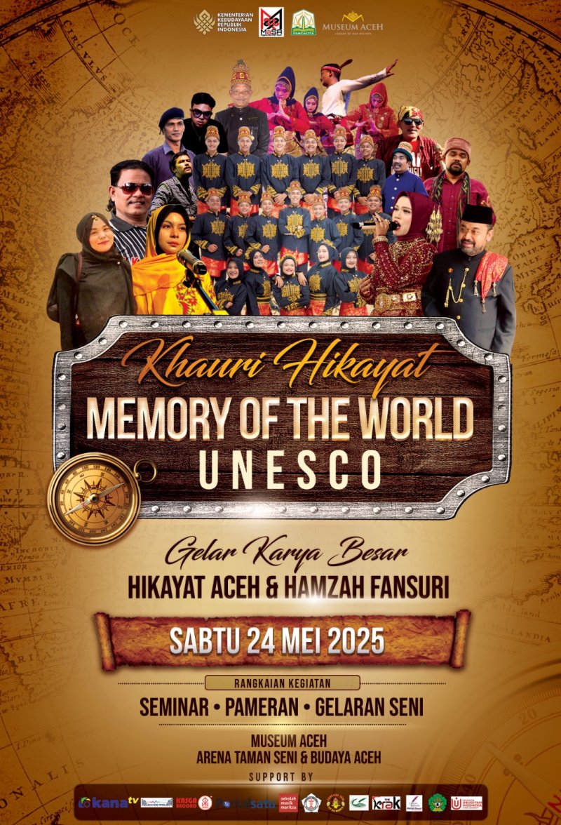 24 Mei 2025, Peringati Penetapan UNESCO, Majelis Seniman Aceh Adakan Khauri Hikayat Memory of the World, Seminar dan Pameran