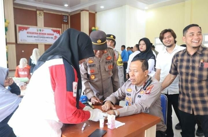 Polres Gayo Lues gelar donor darah