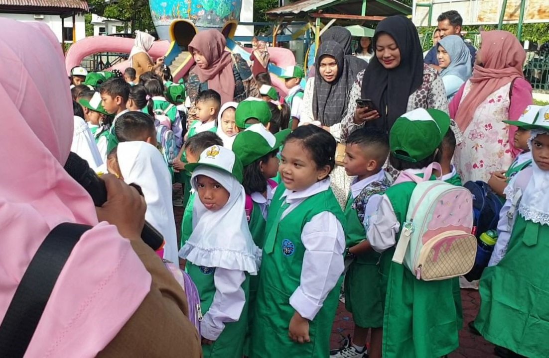 Hari pertama sekolah TK Kartika Lilawangsa
