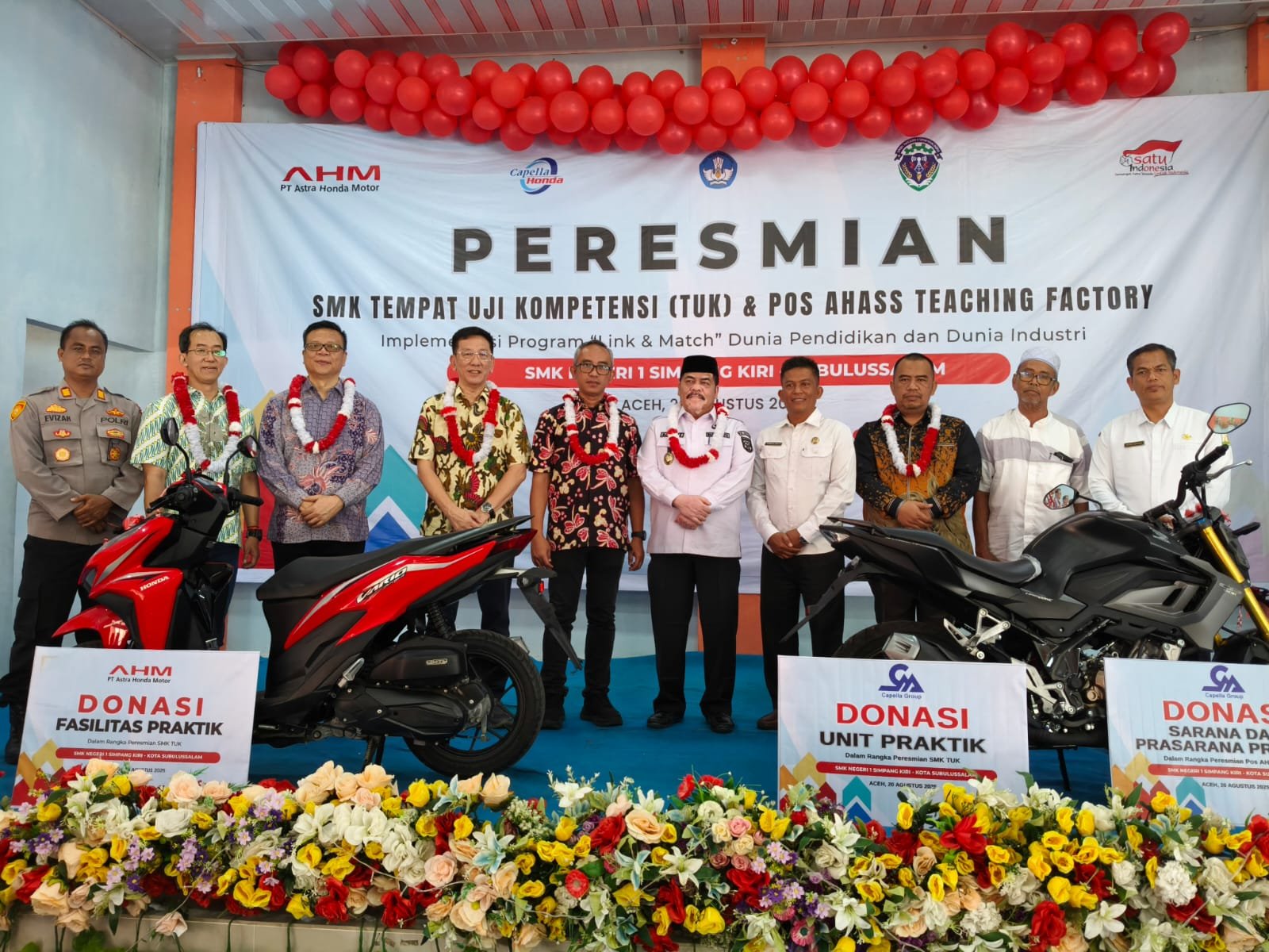 Peresmian Pos AHASS TEFA di SMKN 1 Simpang Kiri, Wujud Sinergi Dunia Pendidikan dan Industri untuk Negeri