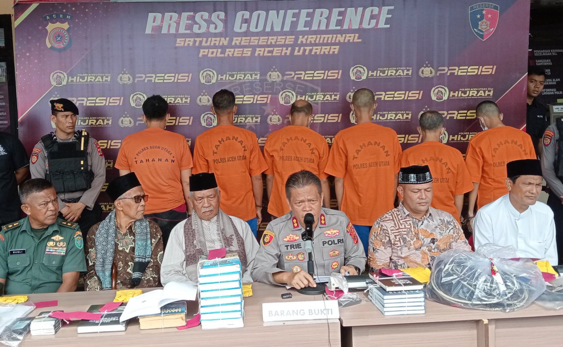Kapolres Aceh Utara didampingi Bupati dan Ketua MPU