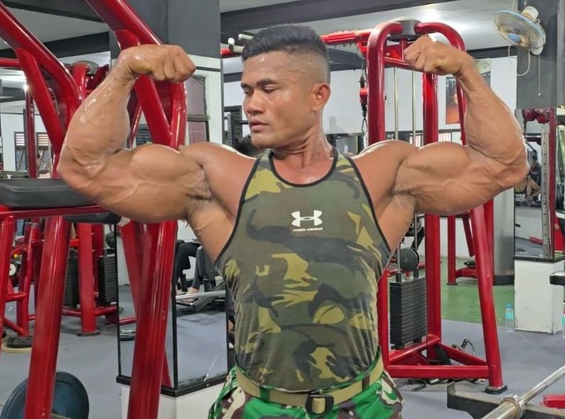 Danrem Lilawangsa Beri Dukungan, Letda Andri Yanto Siap Menang di Kejuaraan Binaraga Asia