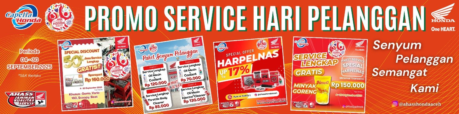 Rayakan Hari Pelanggan Nasional di Seluruh AHASS Aceh “Satukan Hati Satukan Semangat”