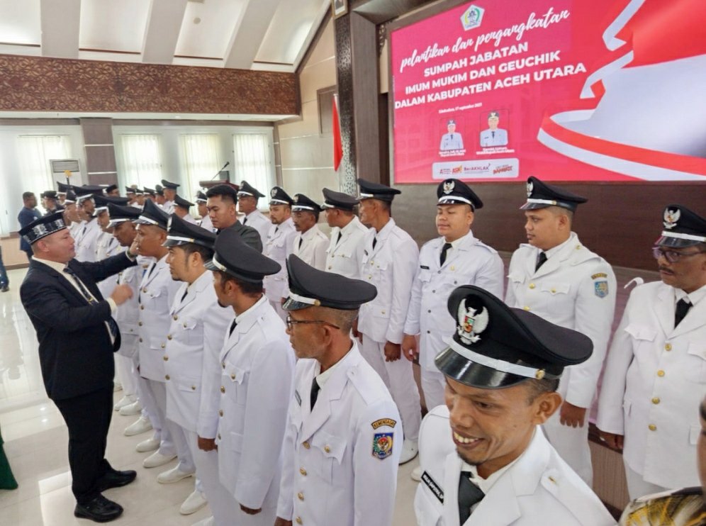 32 Keuchik Dilantik Bupati, Ternyata Satu Orang Komisioner Baitul Mal Aceh Utara
