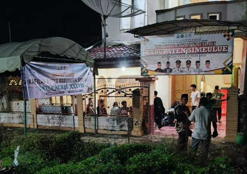 Pemondokan kontingen Simeulue di Pijay