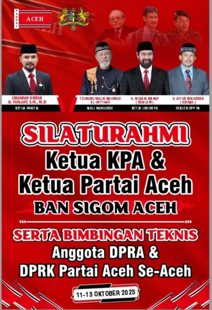 Partai Aceh – KPA Ban Sigom Aceh Geupeugot Duek Pakat Raya di Aceh Timu