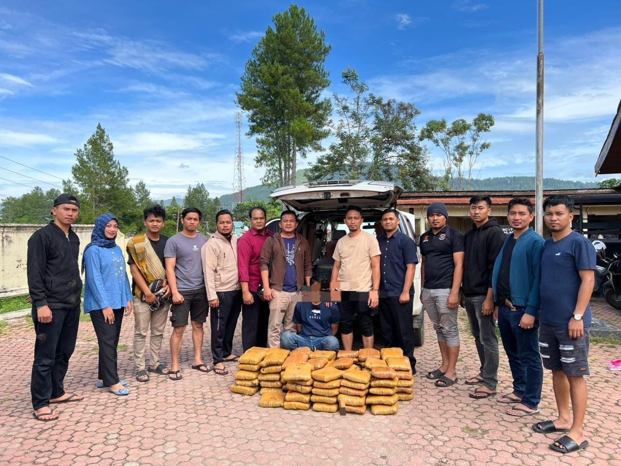 Bawa Ganja 92 Kg di Mobil Fortuner Putih, Warga Sumut Ditangkap Polres Gayo Lues