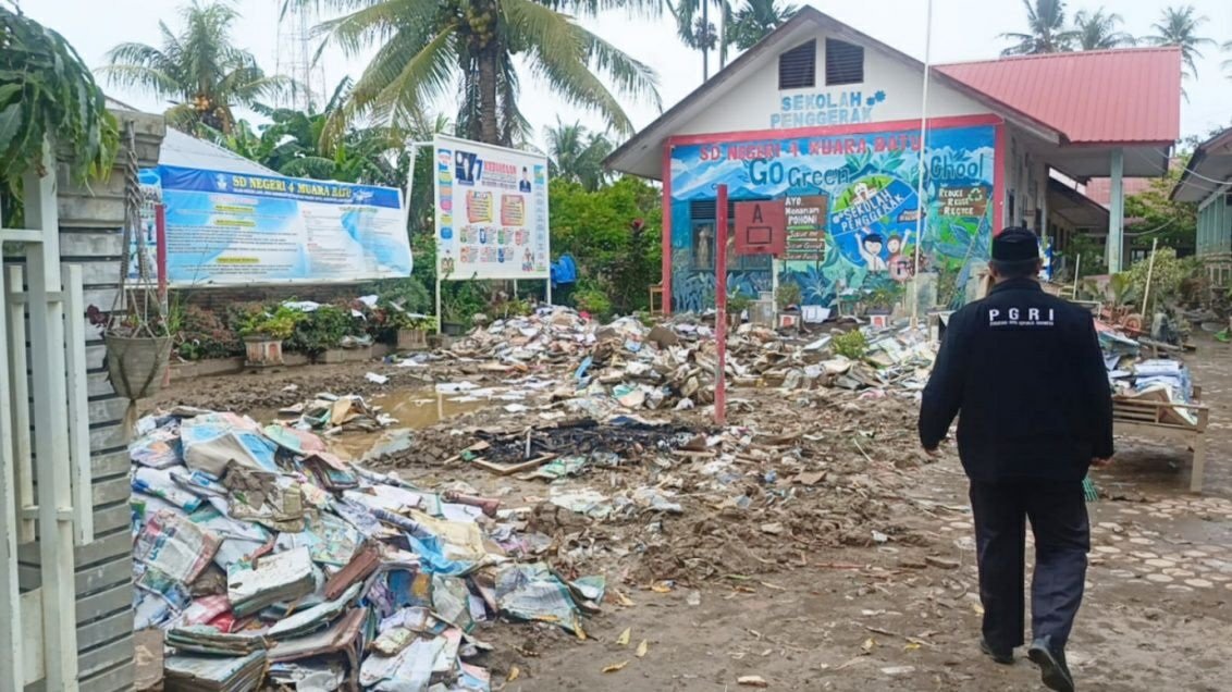 fasilitas pendidikan di Aceh Utara rusak diterjang banjir