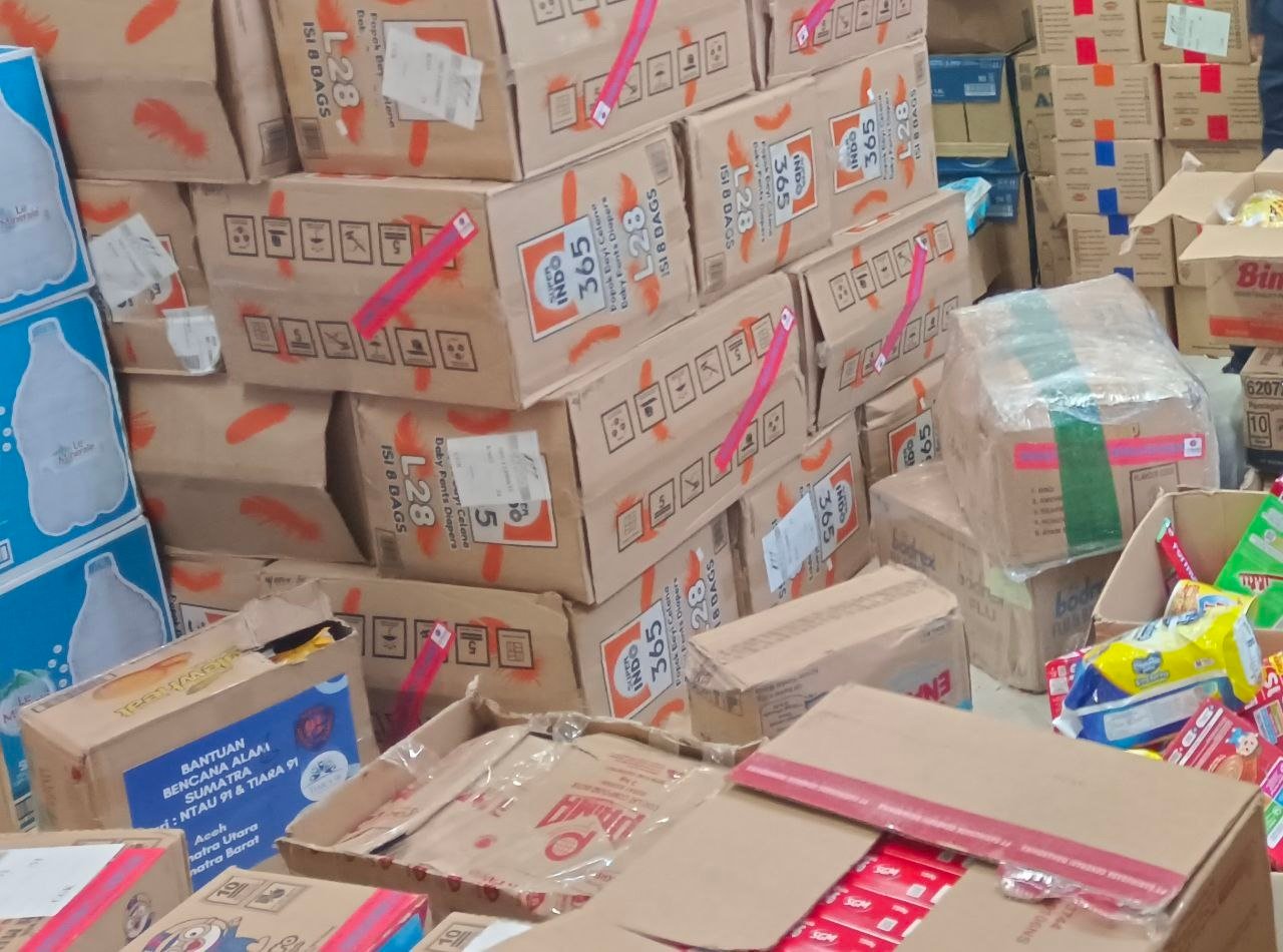 Bantuan pemerintah di Posko Banjir Gayo Lues