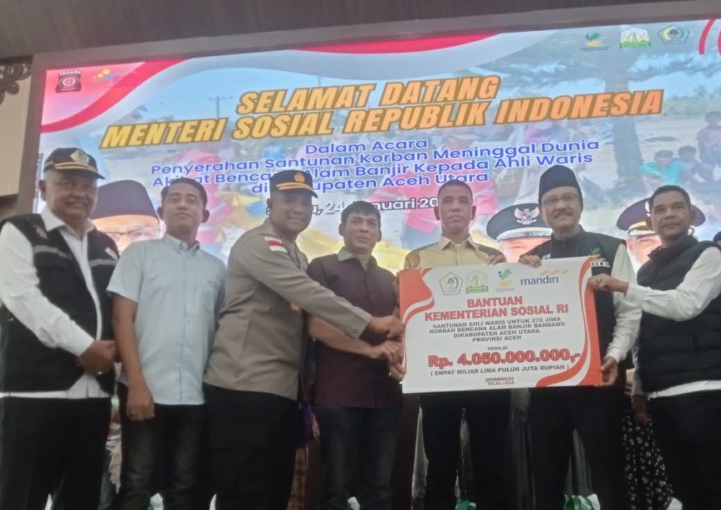 Mensos Saifullah serahkan santunan korban meninggal akibat banjir