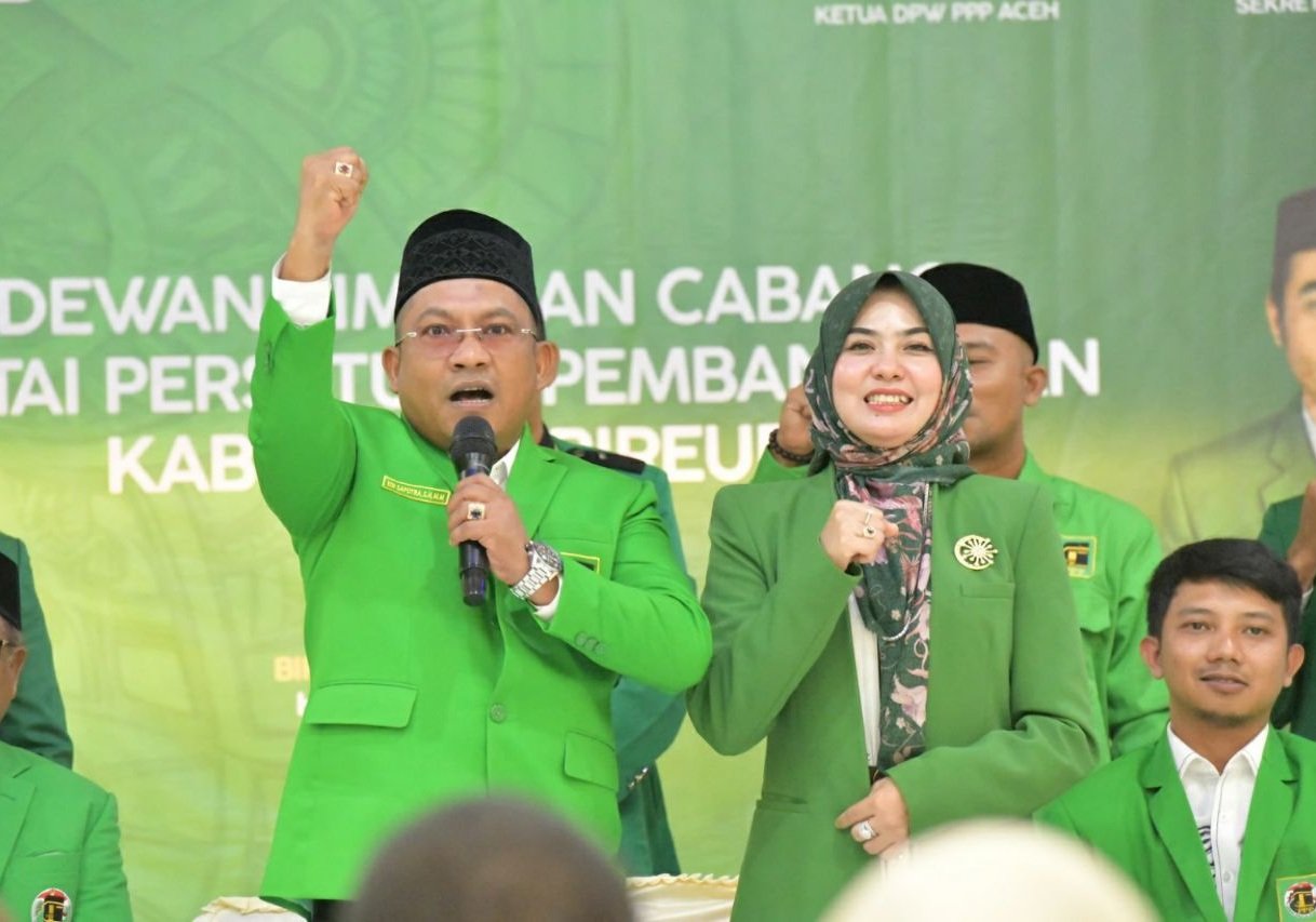 Edi Saputra Ketua PPP Bireuen orasi politik