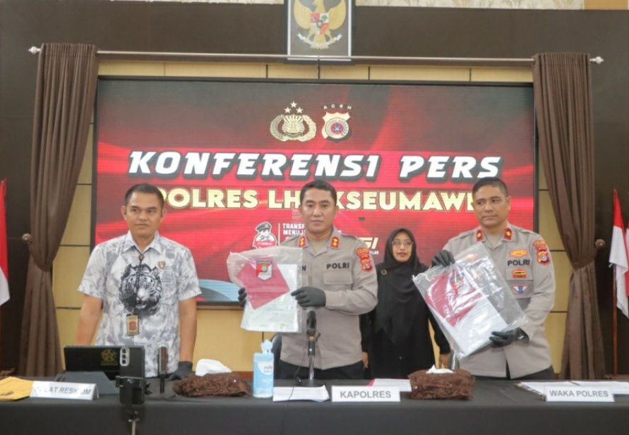 Polres Lhokseumawe Konpres kasus penipuan proyek