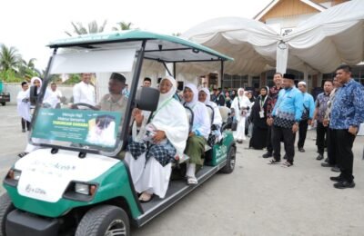 Bank Aceh Serahkan Buggy Car untuk Permudah Mobilisasi Jamaah di Asrama Haji Embarkasi Aceh