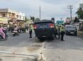 Laka Tunggal di Lhokseumawe, Land Cruiser Terguling di Tengah Jalan