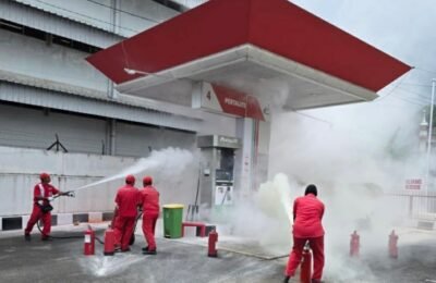Simulasi Kebakaran SPBU di Padang, Pertamina Sumbagut Asah Respons Darurat Petugas