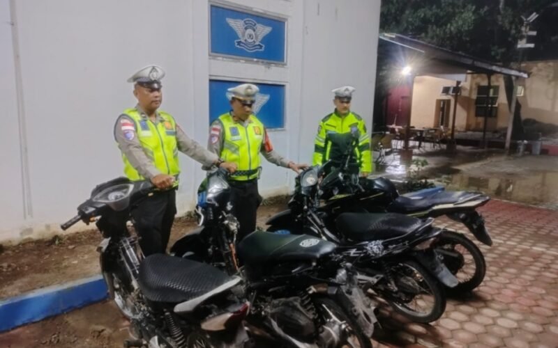 Satlantas Aceh Utara amankan motor knalpot brong