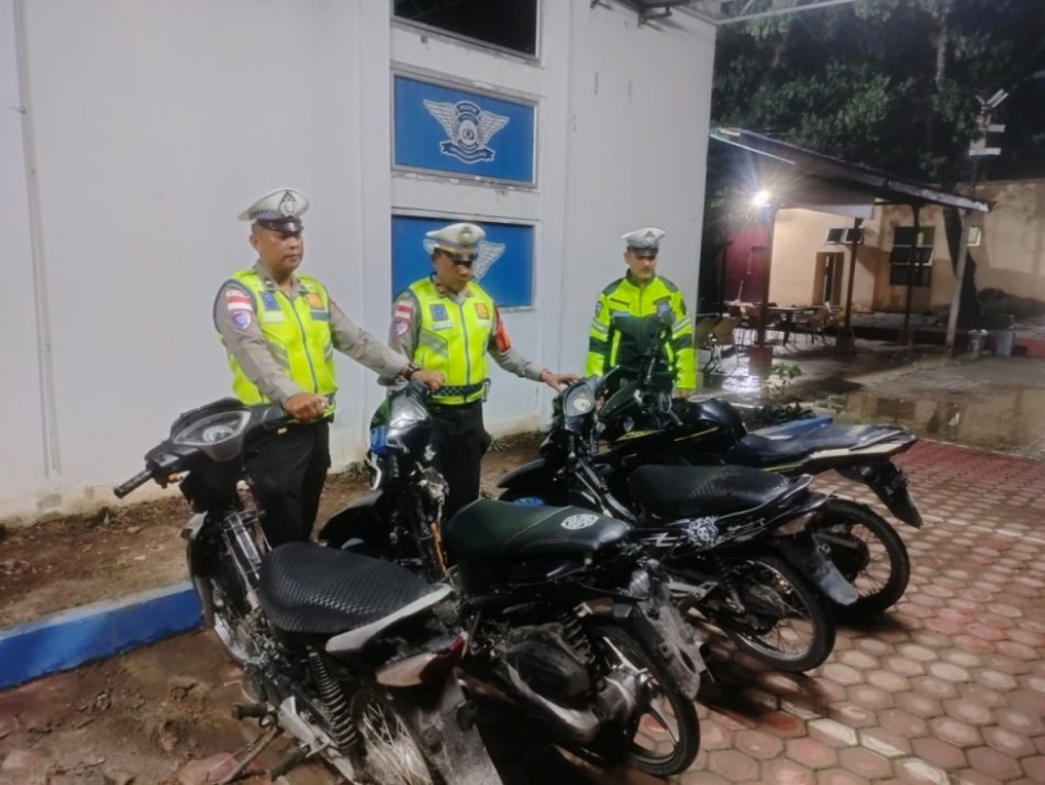 Satlantas Aceh Utara amankan motor knalpot brong