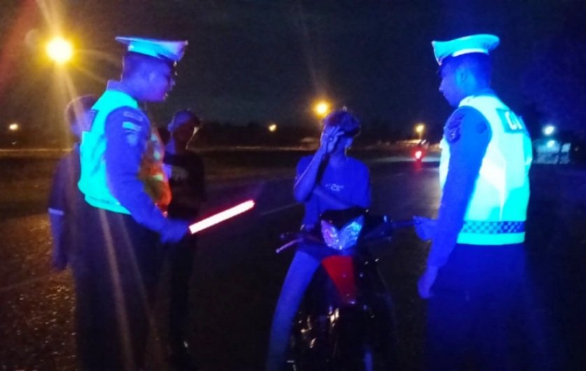 Satlantas Aceh Utara patroli malam cegah bali